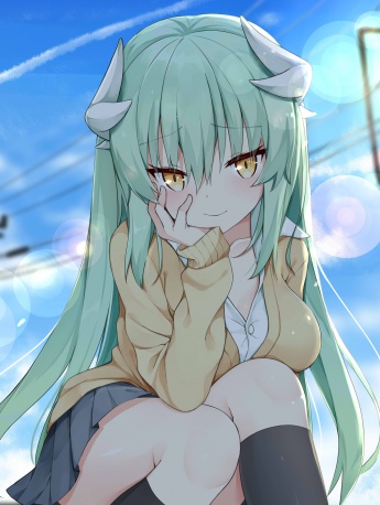 元氣動漫少女手機壁紙