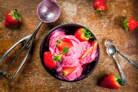 Fruit ice cream still life picture desktop wallpaper