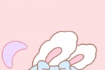 Cute hand drawn bunny mobile wallpaper
