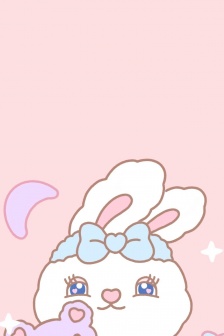 可愛手繪小兔子手機壁紙