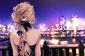 Anime beauty back wallpaper