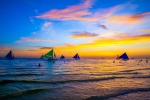 Beautiful Boracay sunset scenery pictures desktop wallpaper