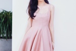 Angelababy sexy sexy photo in pink dress