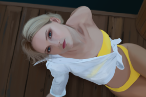 Western Beauty Digital Painting Art Picture Wallpaper