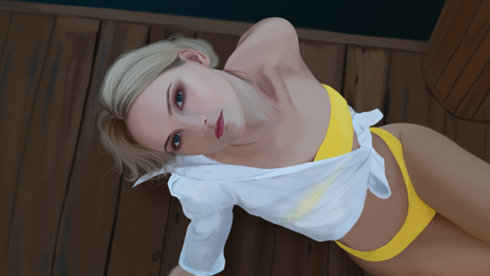 Western Beauty Digital Painting Art Picture Wallpaper