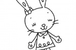 Rabbit simple drawing picture