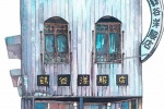 Exquisite hand-painted architectural aesthetic mobile wallpaper