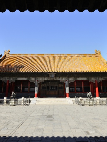 Detailed view of Chuxiu Palace in the Forbidden City