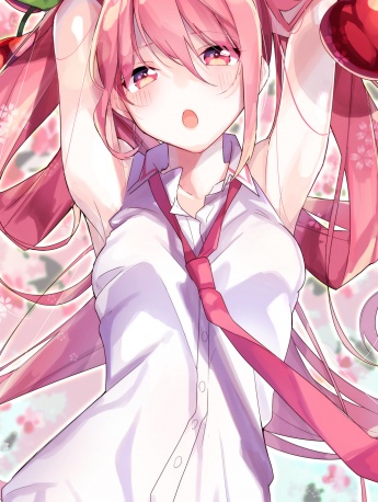 二次元美女性感美腿寫真手機壁紙