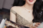 Zhao Liying sexy photo in leopard print tube top dress