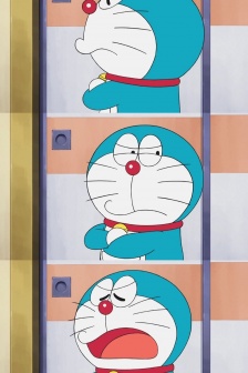 哆啦A梦趣味拼接手机壁纸