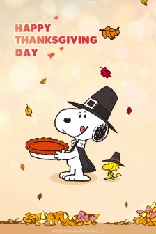史努比感恩節主題手機壁紙
