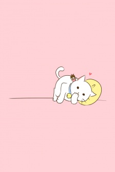趣味小貓咪少女係手機壁紙