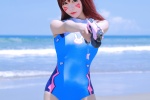 Game beauty seductive and seductive cos photo at the beach