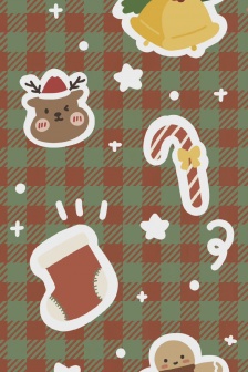 可愛聖誕節卡通手機壁紙