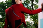 Li Sidani cool photo in red jacket