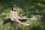 彭小蔣立夏校園風甜美寫真圖片