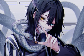 Demon Slayer: Kimetsu no Yaiba Iguro Kobanai character computer wallpaper