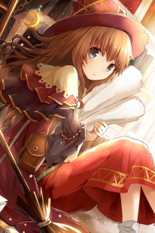 Two-dimensional beautiful girl mobile wallpaper