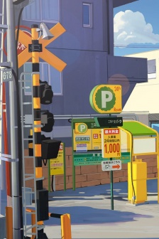 動漫場景插畫手機壁紙