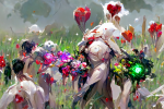 Oil painting flowers creative art pictures wallpaper