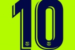 梅西巴萨10号球衣背号手机壁纸