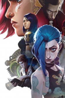 Battle of Two Cities Jinx cyberpunk style mobile wallpaper