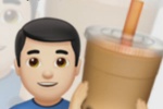 Milk tea emoticon picture
