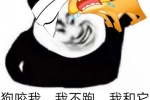 狗咬我，我不跑，我和它对着咬，哎，就是玩儿