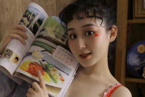 Playful wool curl girl sweet photo wallpaper