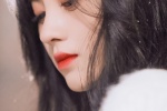Ju Jingyi winter red lips mobile wallpaper