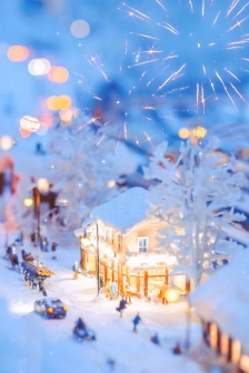 唯美雪景手办手机壁纸