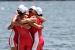China's rowing team wins gold in women's quadruple sculls