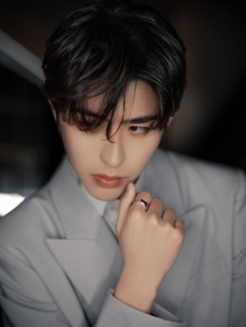 Cai Xukun handsome photo pictures in cold gray suit