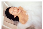Bath towel beauty bold bathtub temptation enchanting photo