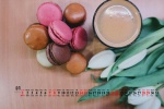 August 2021 delicious macarons desktop calendar wallpaper