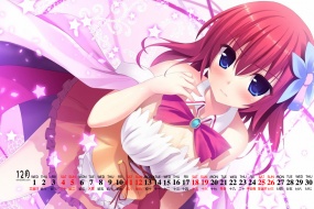 December 2021 anime beauty calendar wallpaper