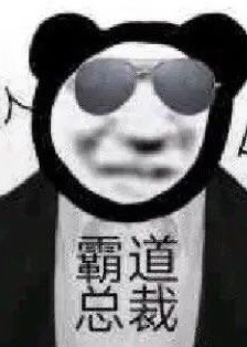 Emoticon package of domineering president with panda head