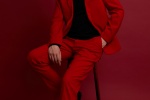Zhu Yilong red suit gentleman handsome photo mobile wallpaper
