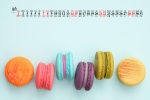 August 2021 delicious macarons desktop calendar wallpaper
