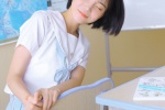 Graduation season beauty classroom JK uniform white and sexy photo