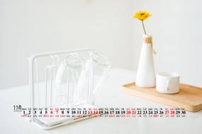 Simple and fresh desktop calendar wallpaper for November 2021