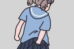 挠屁股女学生服表情包