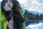 Angelababy winter forest sexy photo