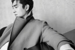Lin Gengxin's handsome black and white atmospheric photo