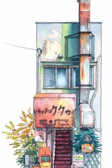 精致手绘建筑唯美手机壁纸