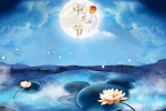 Chinese traditional festival Ghost Festival material wallpaper