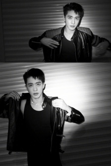 許魏洲黑皮衣搖滾風帥氣寫真