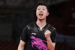 Pictures of Ma Long, captain of the Chinese table tennis team