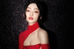 Angela Zhang sexy photo desktop wallpaper in red dress
